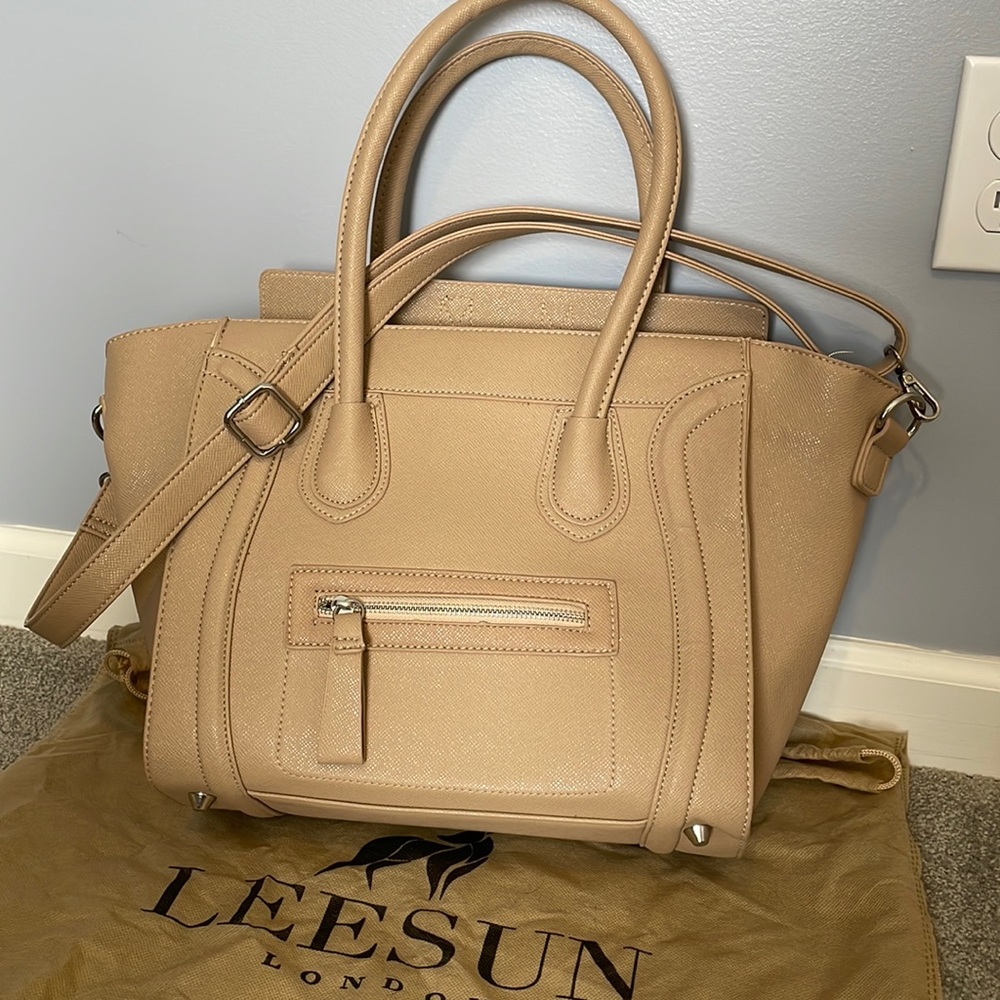 Nude Satchel - Great condition - leopard 🐆 interior